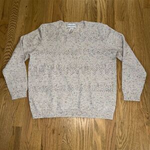 Alfred Dunner Multicolor Pointelle Sweater Women's Size Large